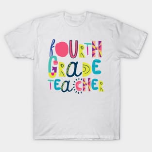 Cute 4th Grade Teacher Gift Idea Back to School T-Shirt